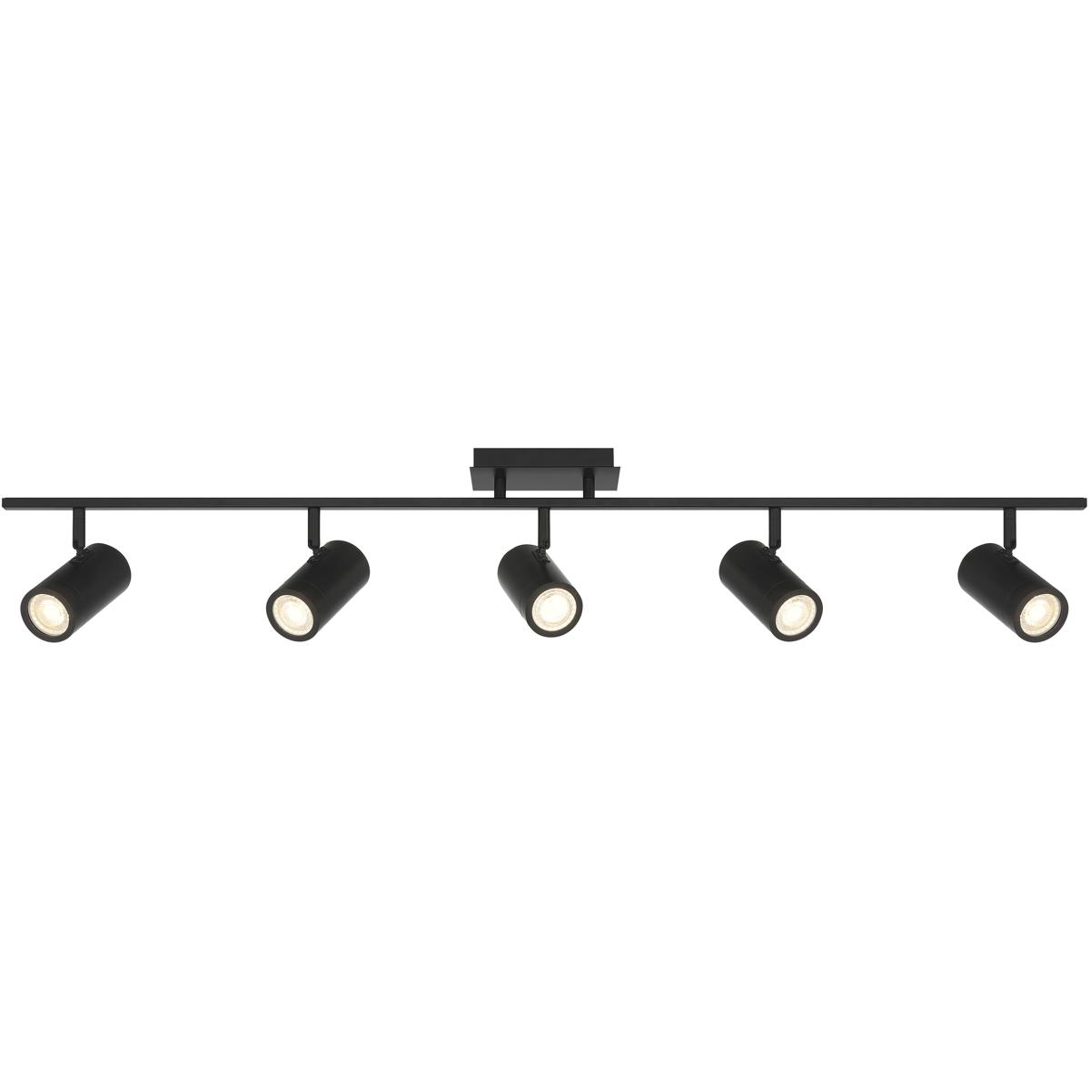 63105LEDDLP-MBL 120V Prado 5 Light Adjustable LED Track, Matte Black