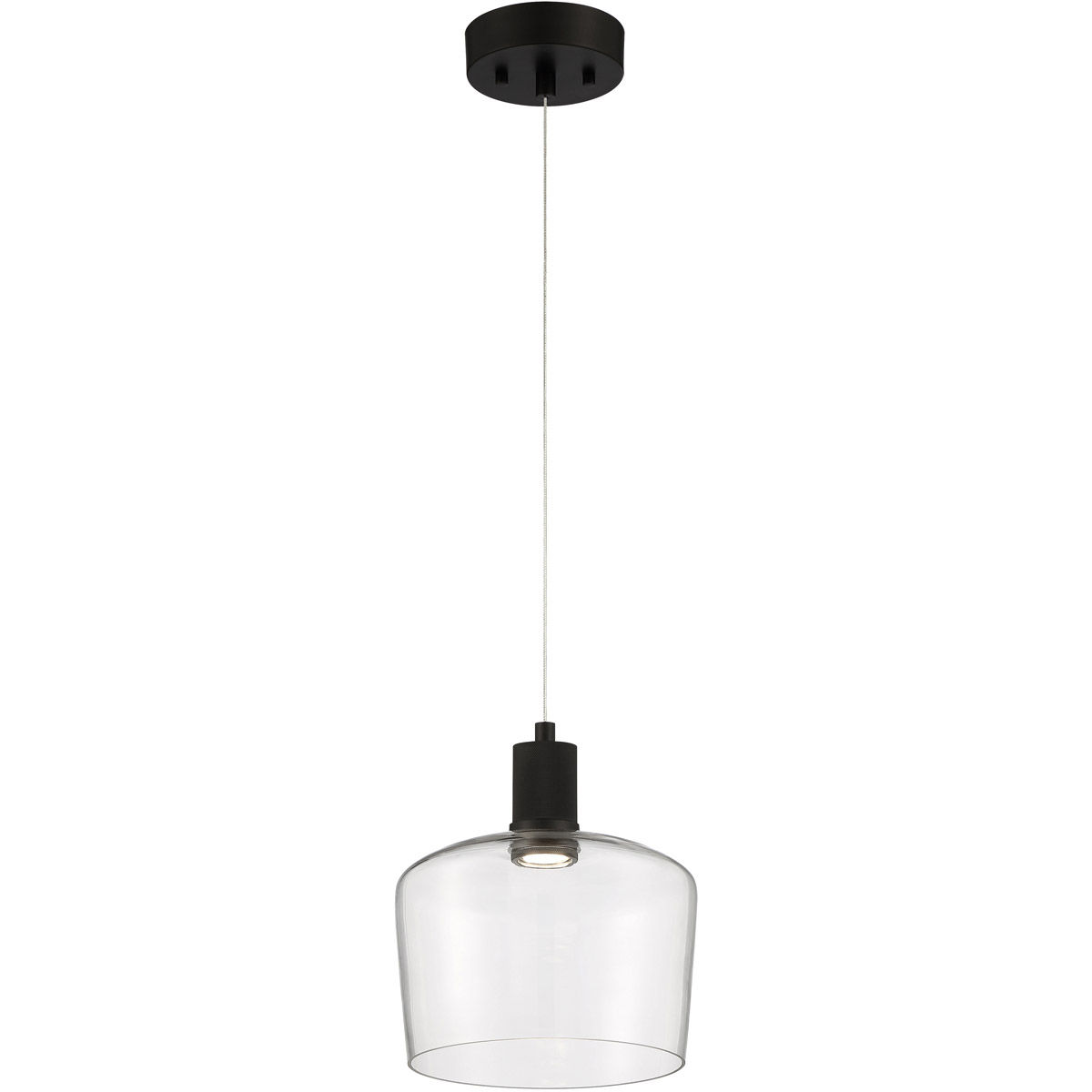 Access 63141LEDD-MBL/CLR Port Nine LED 9 inch Matte Black Pendant Ceiling Light in Clear