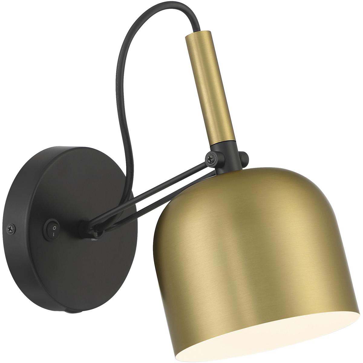 Access 72018LEDD-AWB Ponti 1 Light 5 inch Antique Brushed Brass Reading Light Wall Light