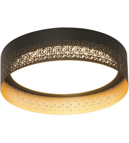 Ash Led 12 Inch Black And Gold Flush Mount Ceiling Light