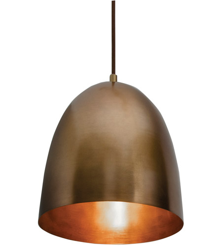 Afx Bknp10qb Brooklyn 1 Light 10 Inch Antique Brass Pendant Ceiling Light