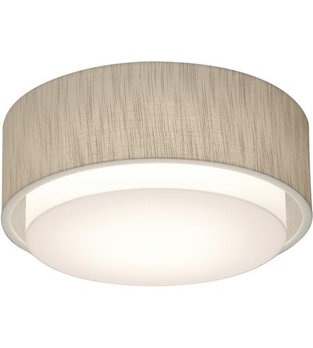 drum jute flush mount light