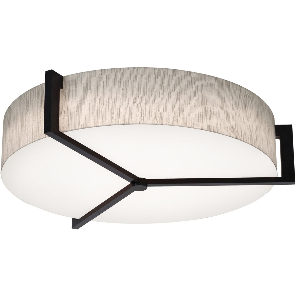 AFX APF2432MBES-JT Apex 3 Light 27.15 inch Espresso Flush Mount Ceiling Light in Jute, Incandescent