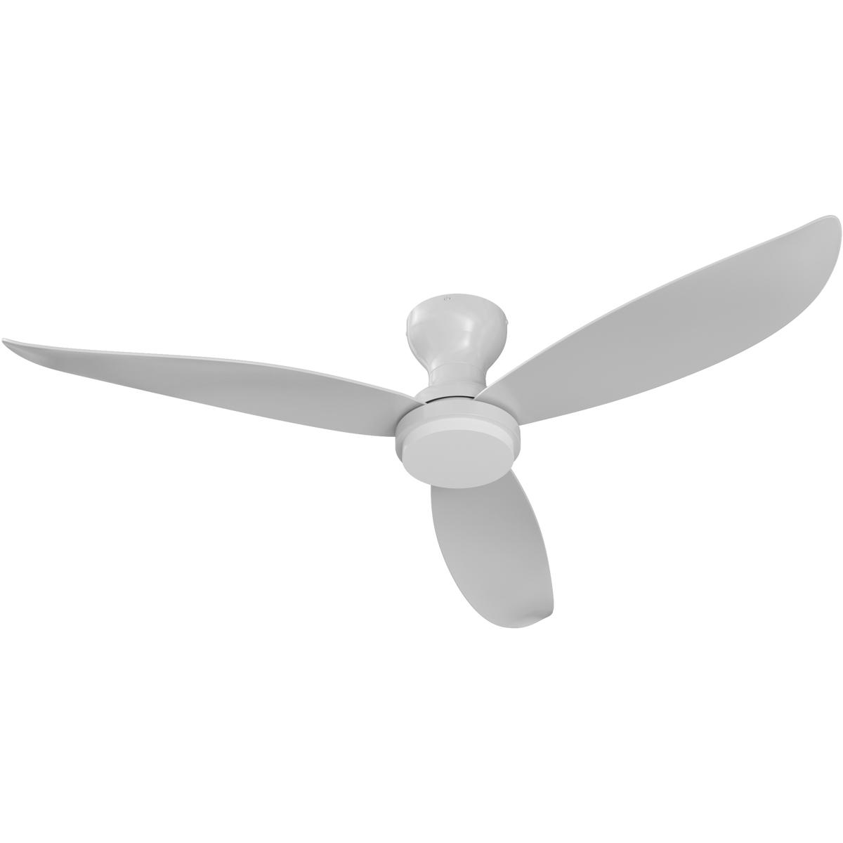 Banks - 52in 3 Blade LED Ceiling Fan - White Finish - Remote Control Type