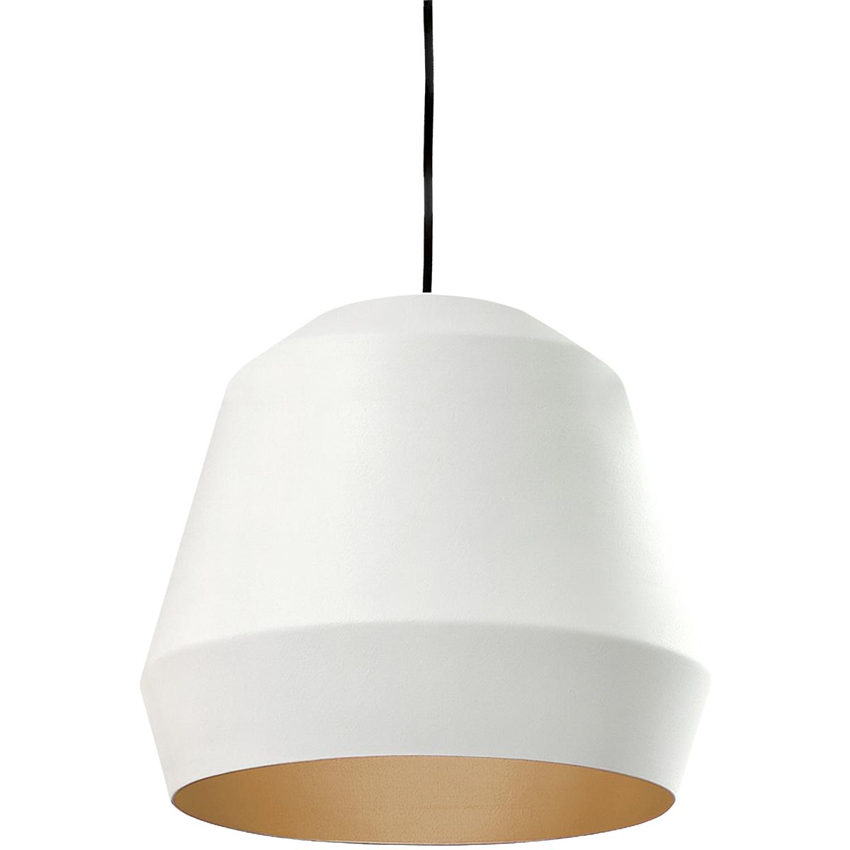 AFX BRXP14MBWHGD Bronx 1 Light 14 inch White, Gold Pendant Ceiling Light