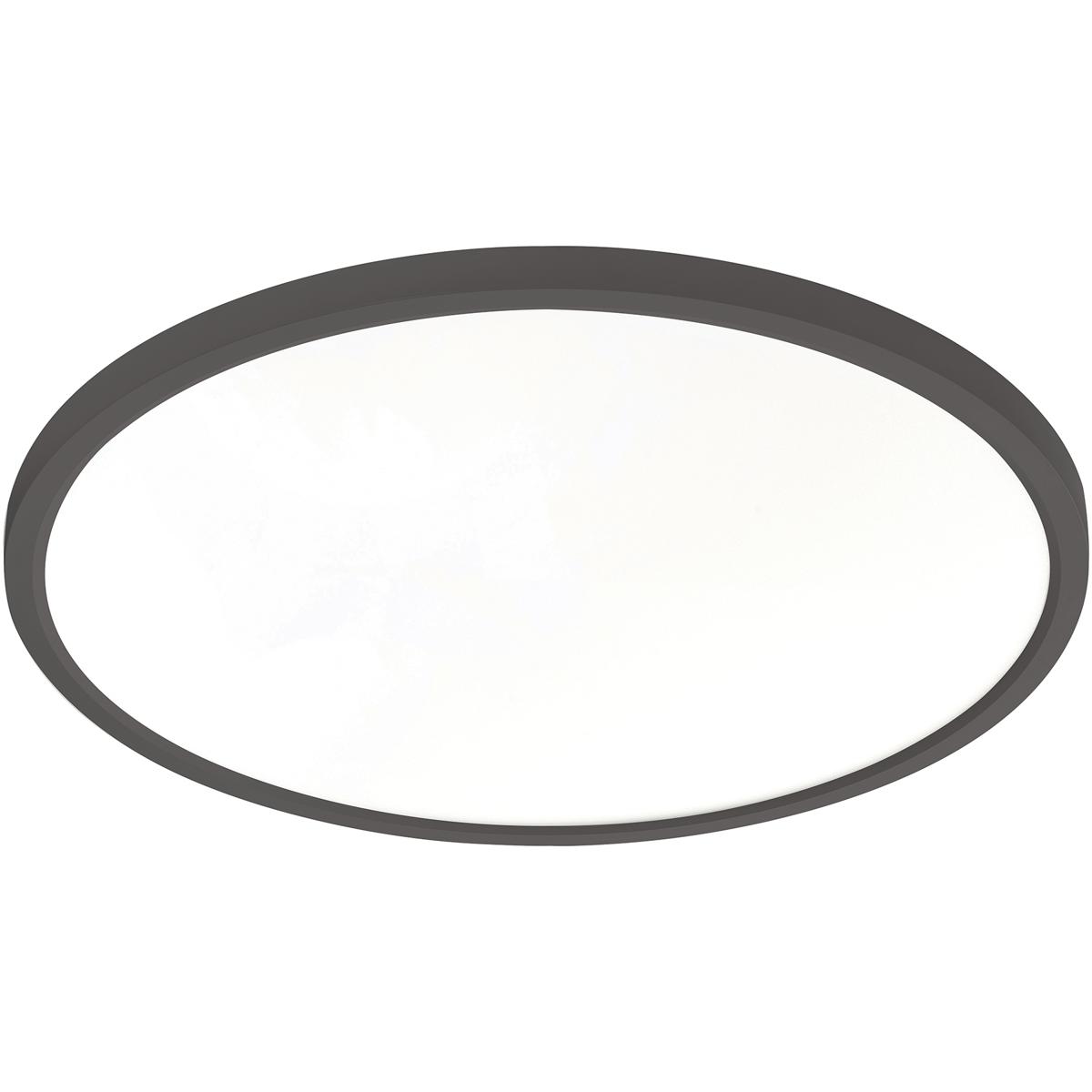AFX EGRF2440LAJUDBK Edge Round LED 23.63 inch Black Flush Mount Ceiling Light in 24 in