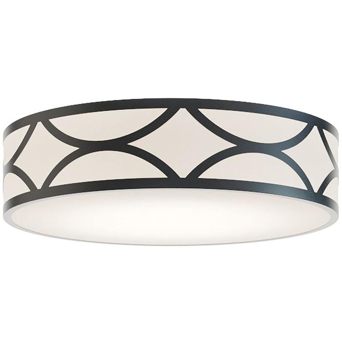 AFX LAKF16LAJUDBK Lake LED 16 inch Black Flush Mount Ceiling Light