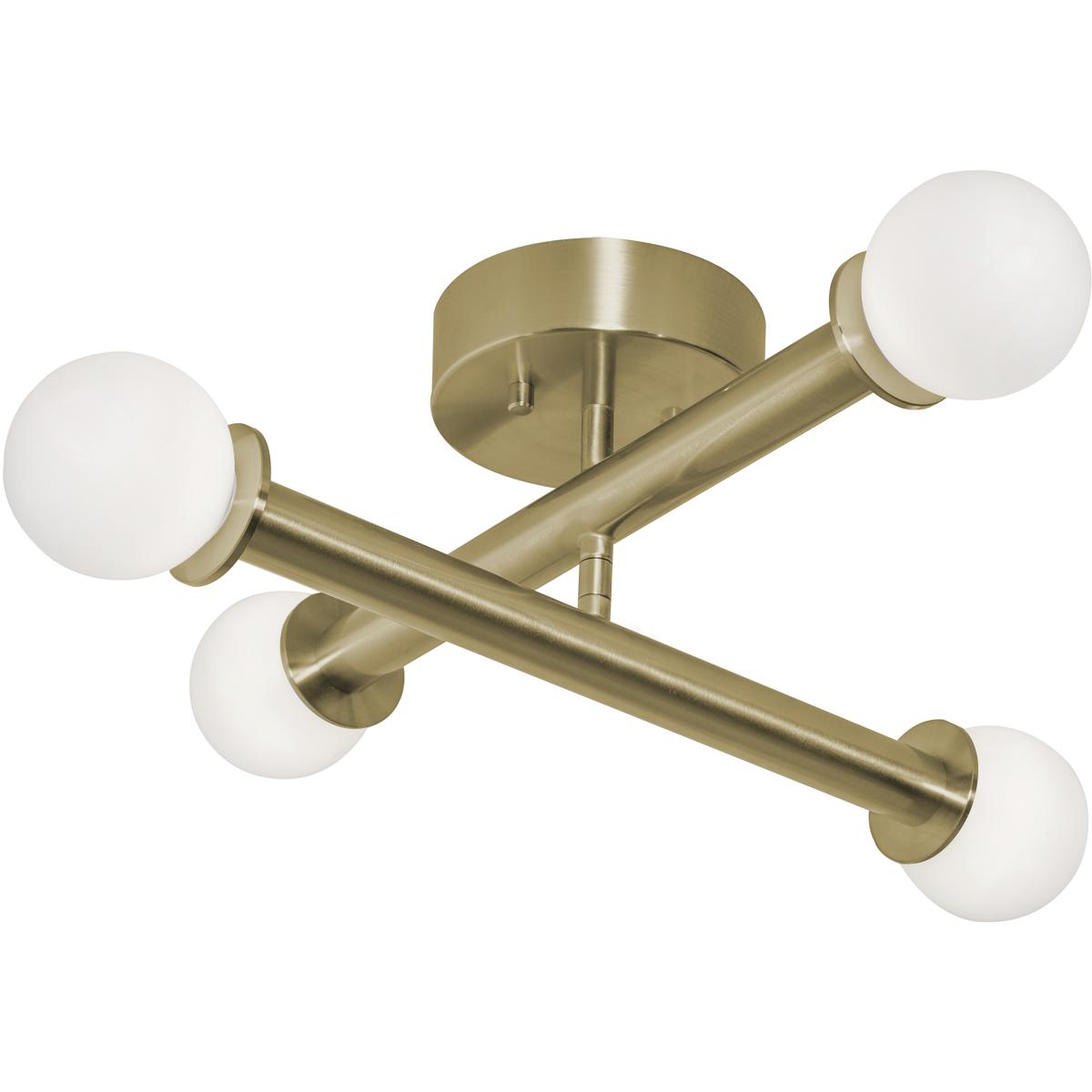 AFX LANF20LAJUDLB Lane LED 20 inch Light Antique Brass Flush Mount Ceiling Light