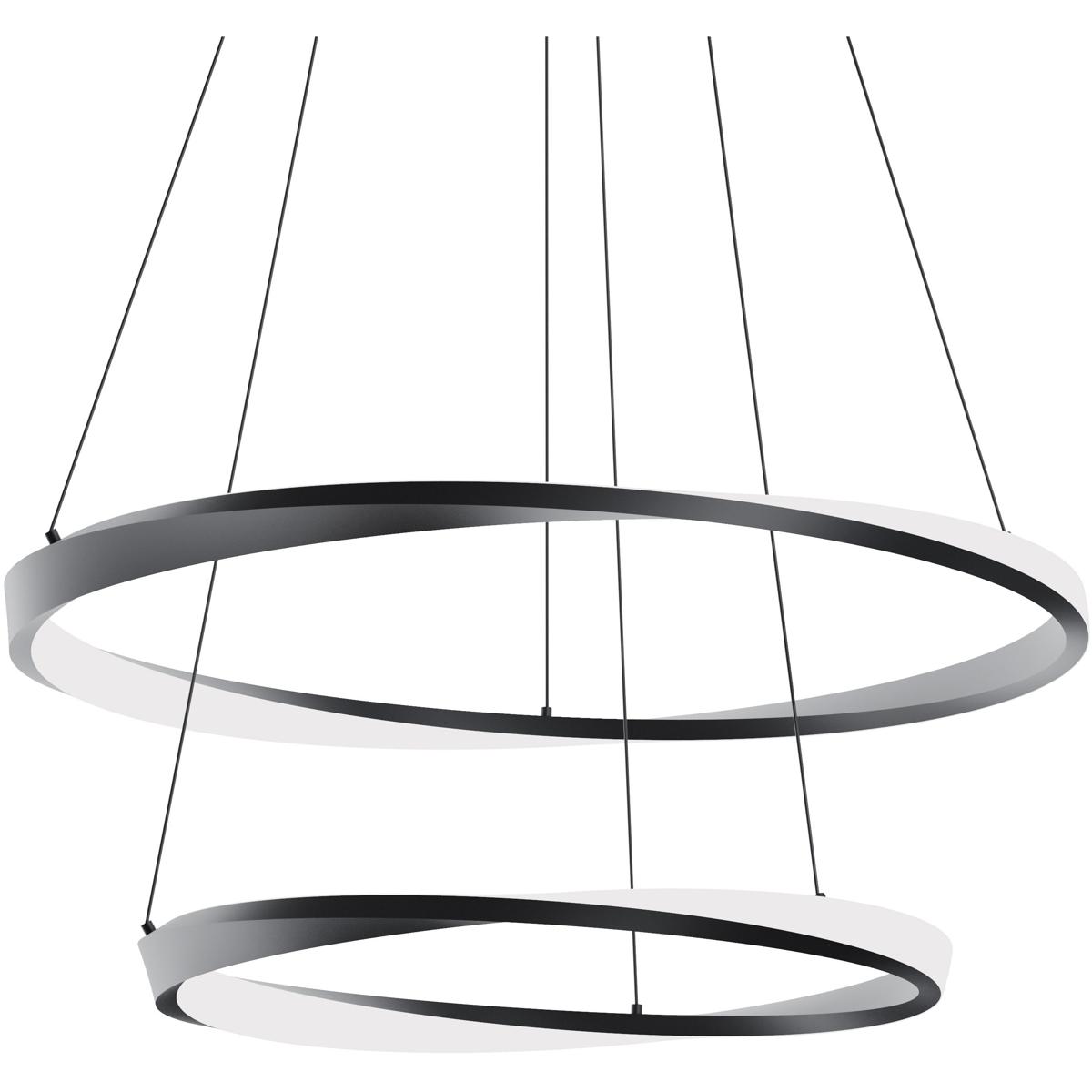 AFX OBRP3240LAJUDBK Oberon LED 40 inch Black Pendant Ceiling Light