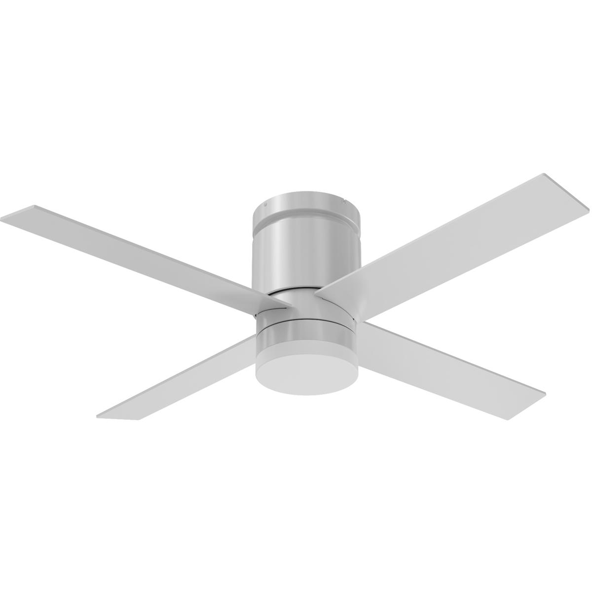 Ross - 52in 4 Blade LED Ceiling Fan - White Finish - Remote Control Type