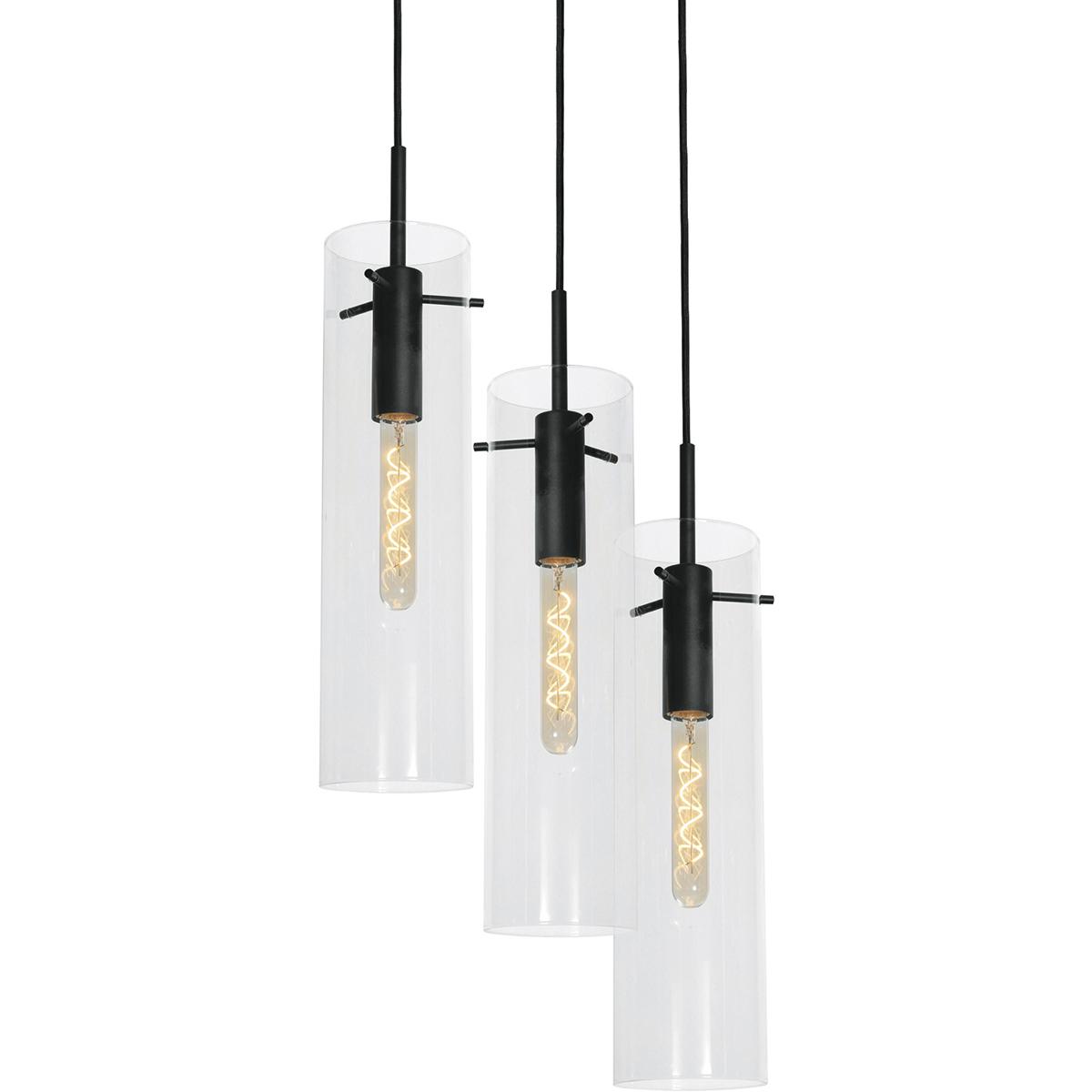 AFX VSAP05MBBKRND3 Vista 3 Light 18 inch Black Multi-light Pendant Ceiling Light