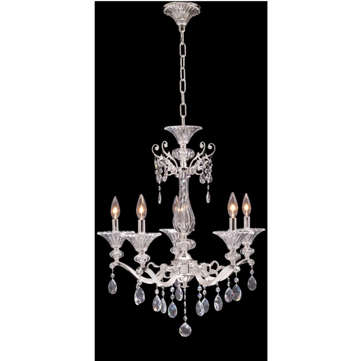 Allegri 020151-017-SS001 Vasari 5 Light 23 inch Two Tone Silver Chandelier Ceiling Light