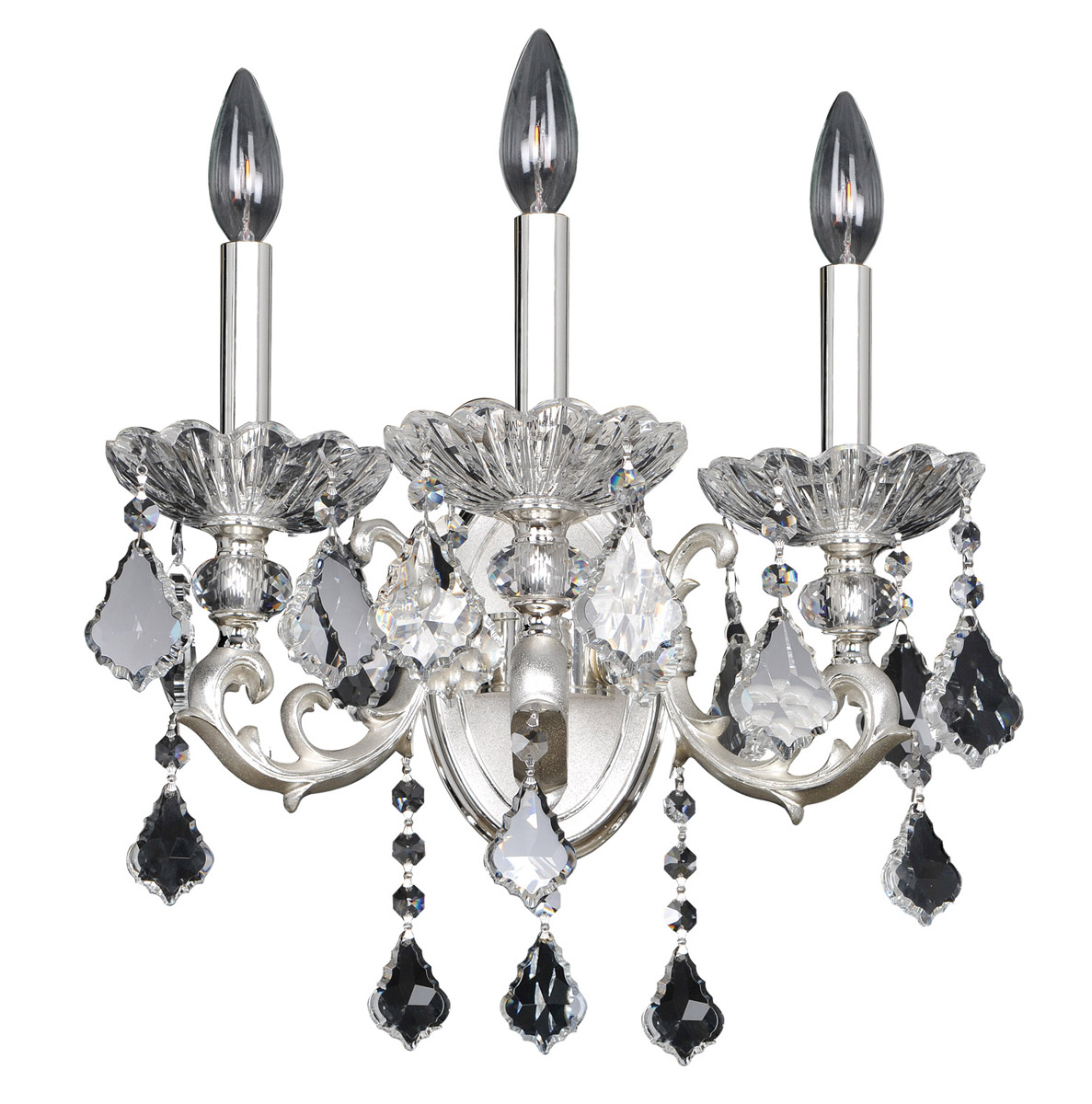 Allegri 023121-017-SE001 Praetorius 3 Light 15.5 inch Two-Tone Silver Wall Bracket Wall Light