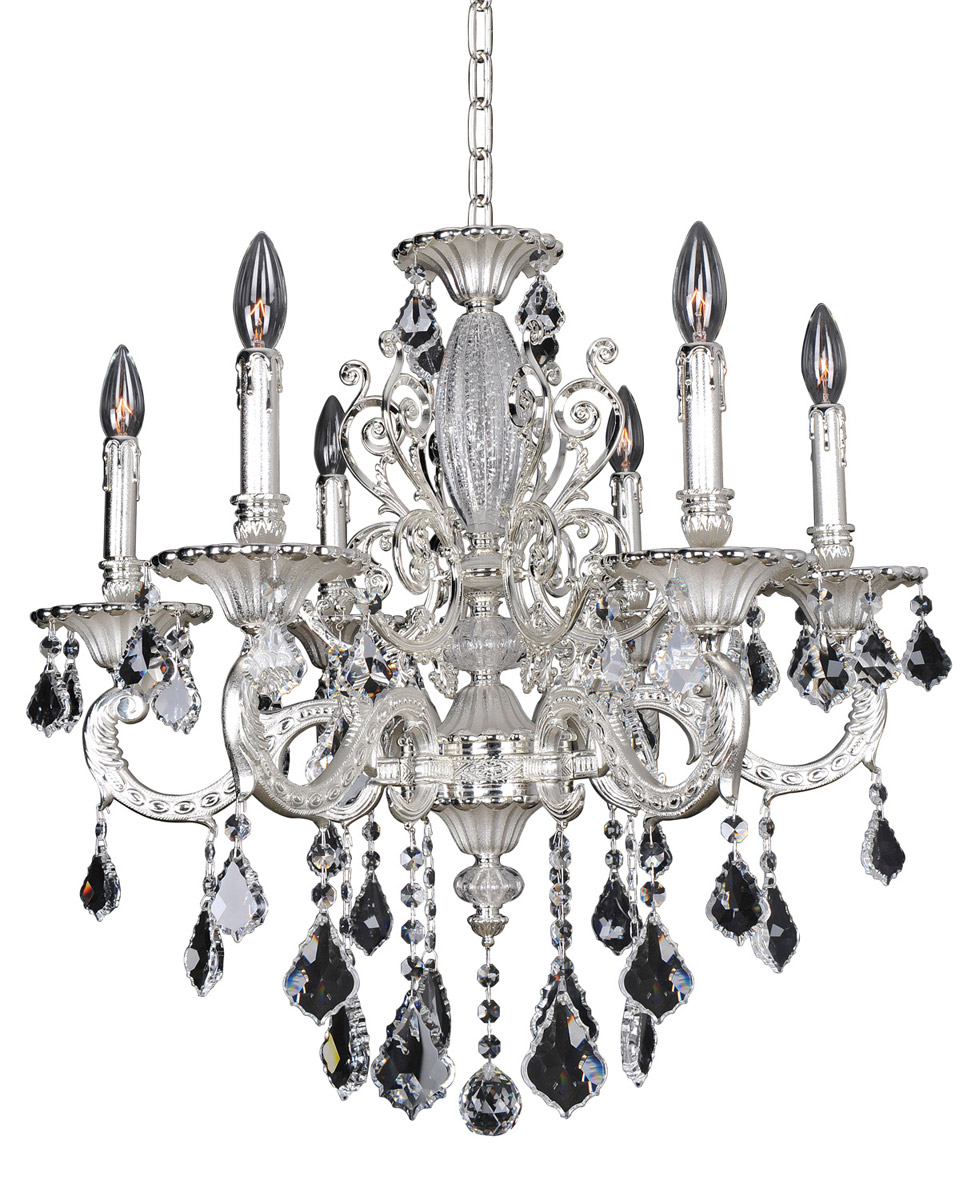 Allegri 024751-017-SE001 Cassella 6 Light 25 inch Two-Tone Silver Chandelier Ceiling Light