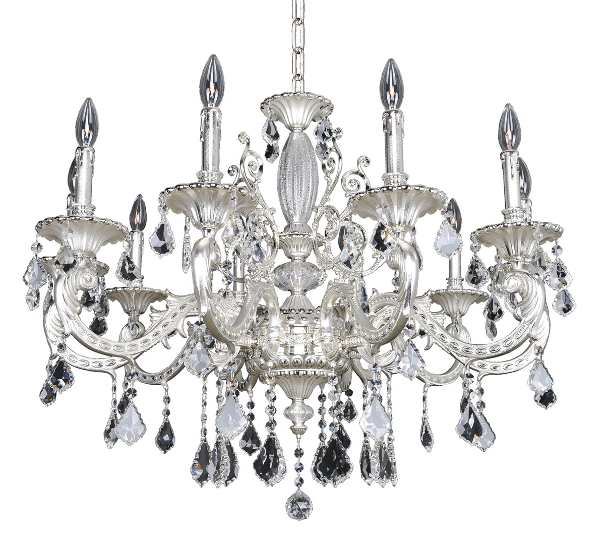 Allegri 024753-017-SE001 Cassella 10 Light 35 inch Two-Tone Silver Chandelier Ceiling Light