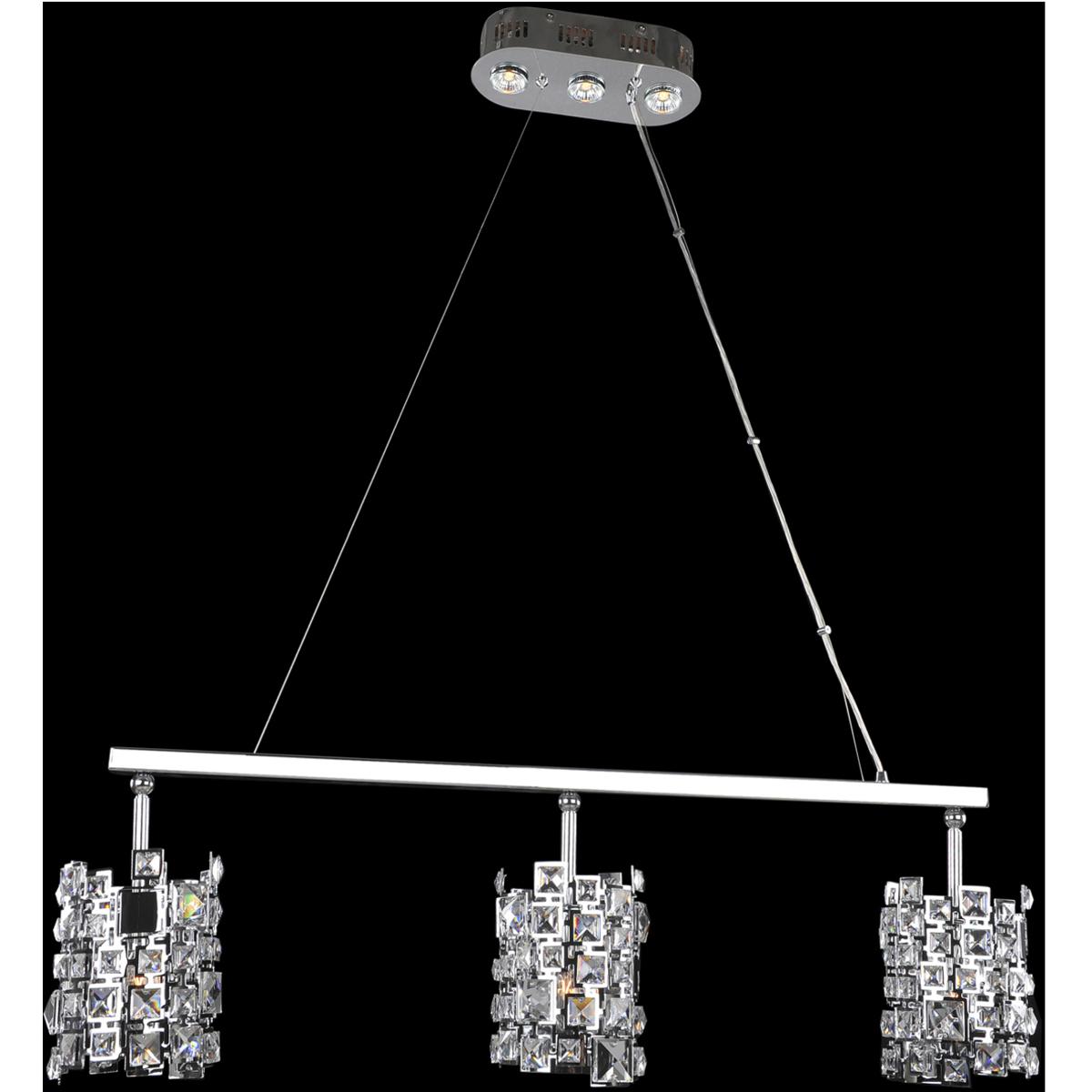 Allegri 028951-010-FR001 Dolo 3 Light 42 inch Chrome Island Light Ceiling Light