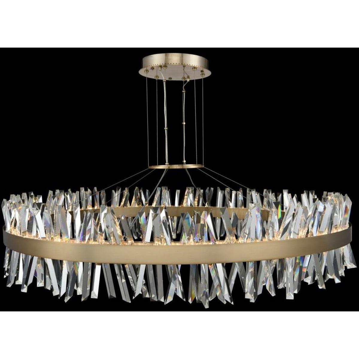 Allegri 030257-038 Glacier LED 60 inch Brushed Champagne Gold Pendant Foyer Ceiling Light