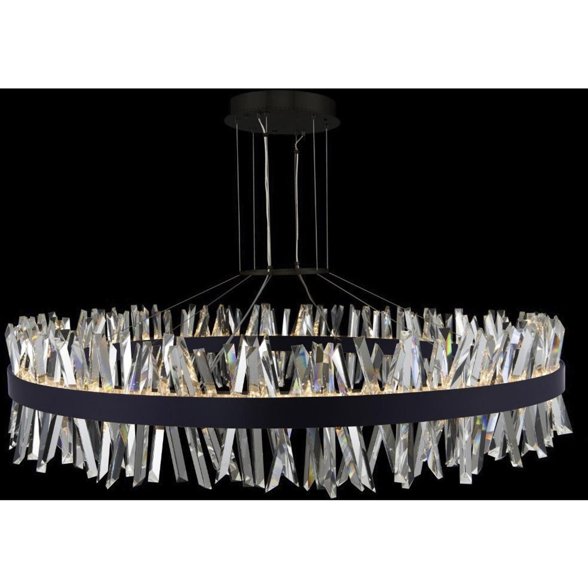 Allegri 030257-052 Glacier 60 inch Matte Black Pendant Ceiling Light