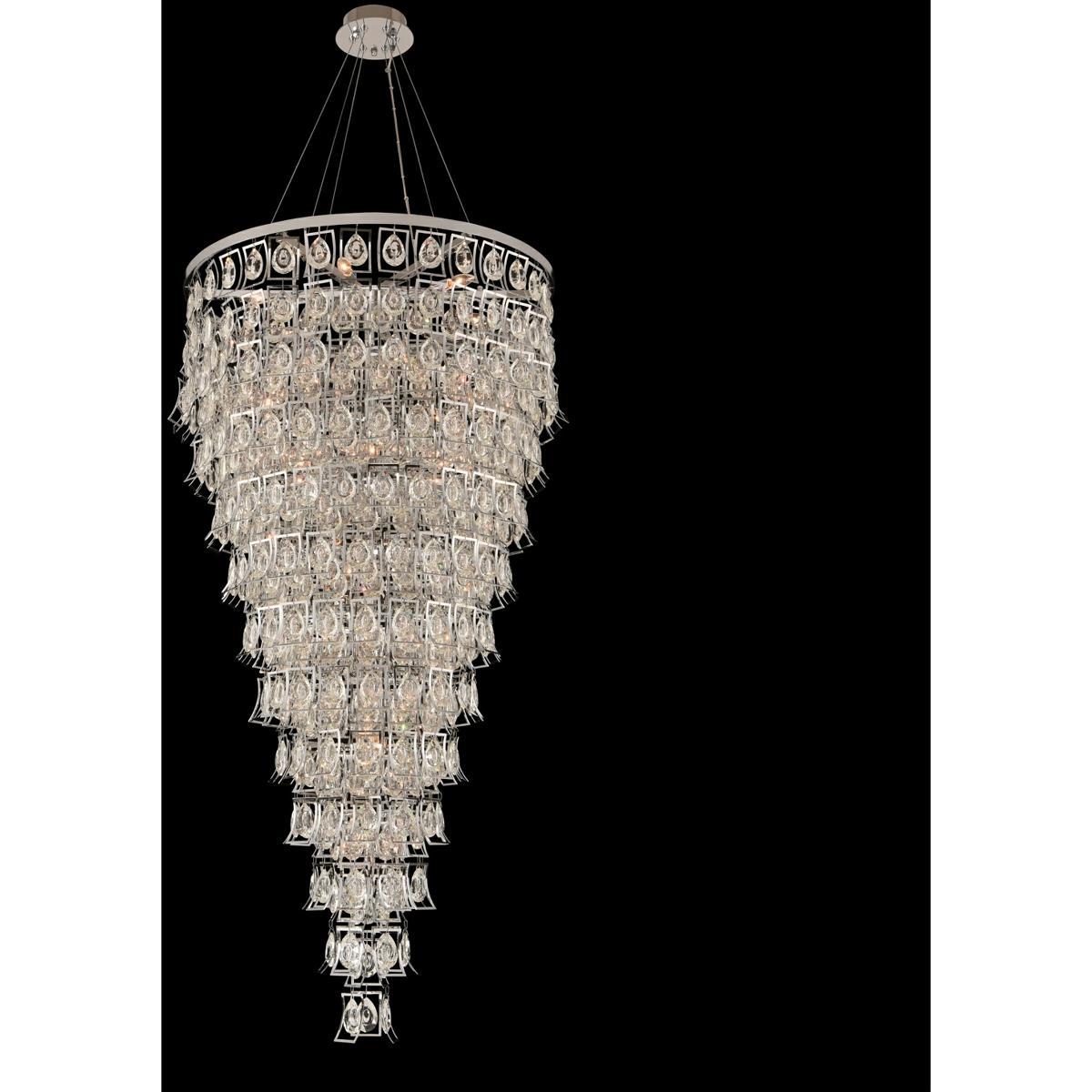 Allegri 031954-010-FR001 Carmella 28 Light 36 inch Chrome Pendant Ceiling Light