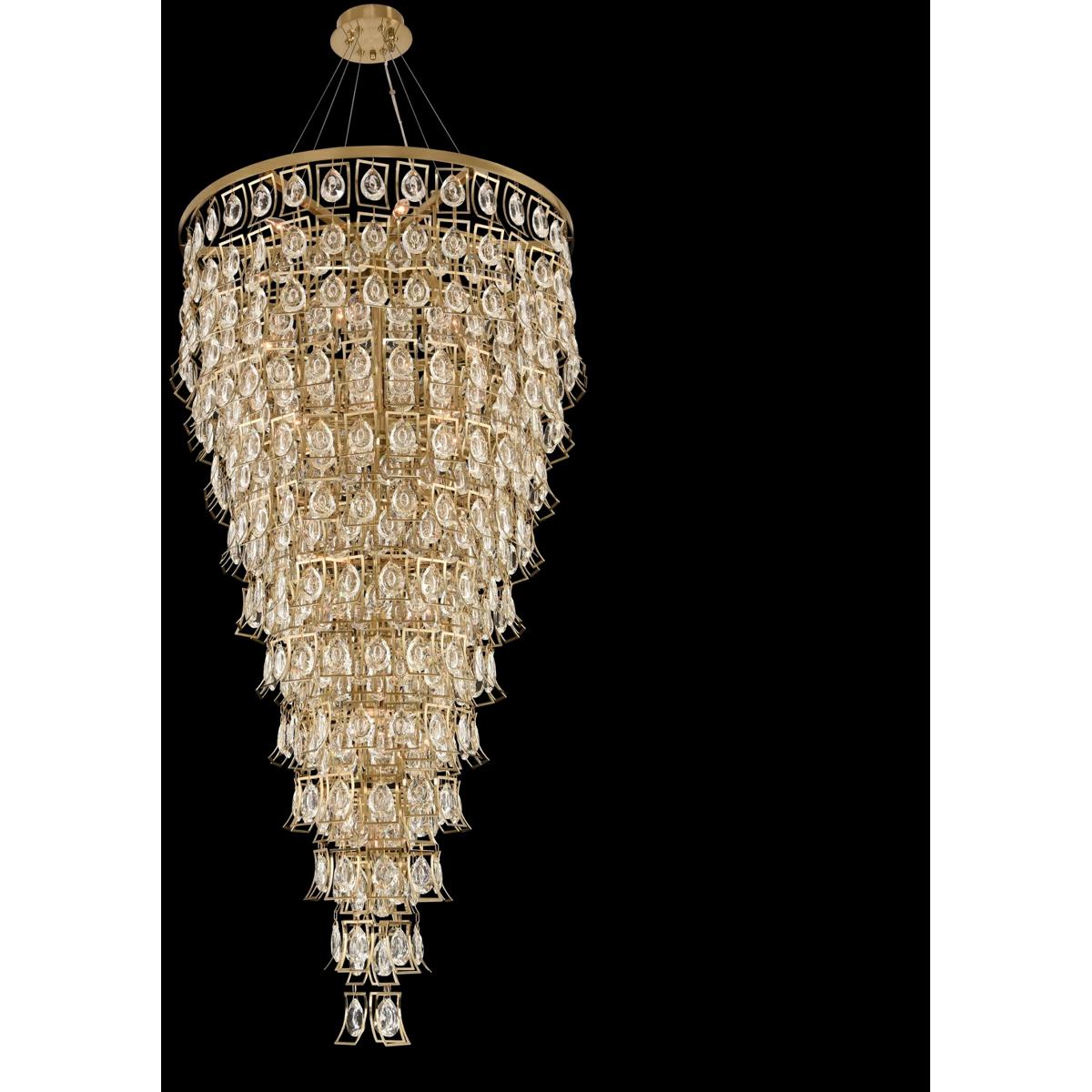 Allegri 031954-039-FR001 Carmella 28 Light 36 inch Brushed Brass Pendant Ceiling Light