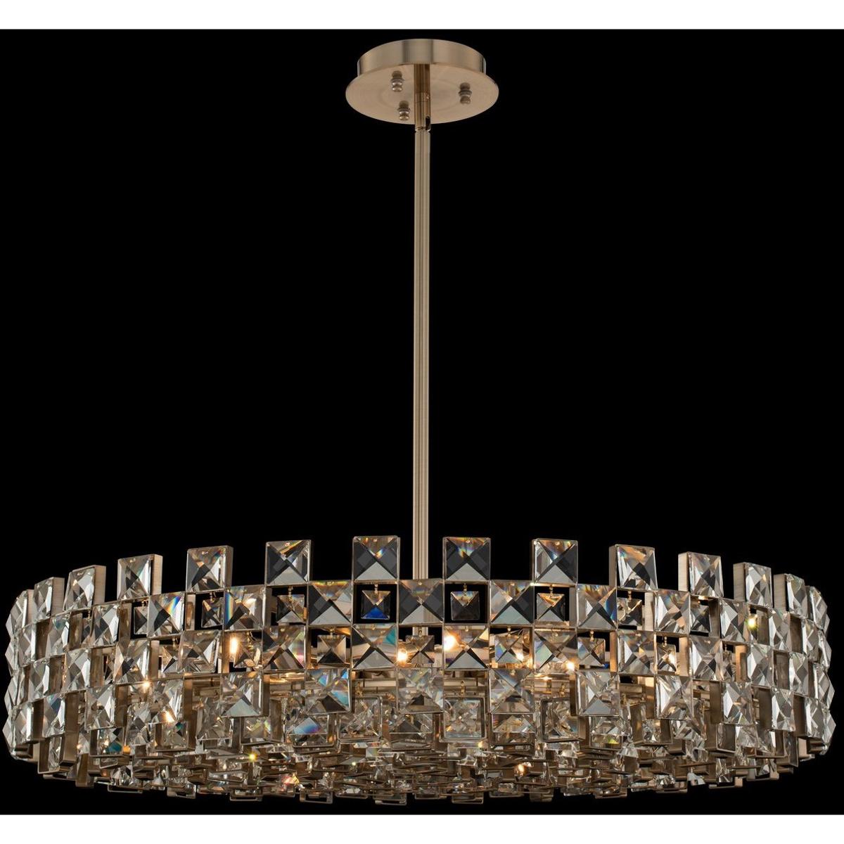 Allegri 036657038FR001 Piazze 12 Light 36 inch Brushed Champagne Gold Pendant Ceiling Light