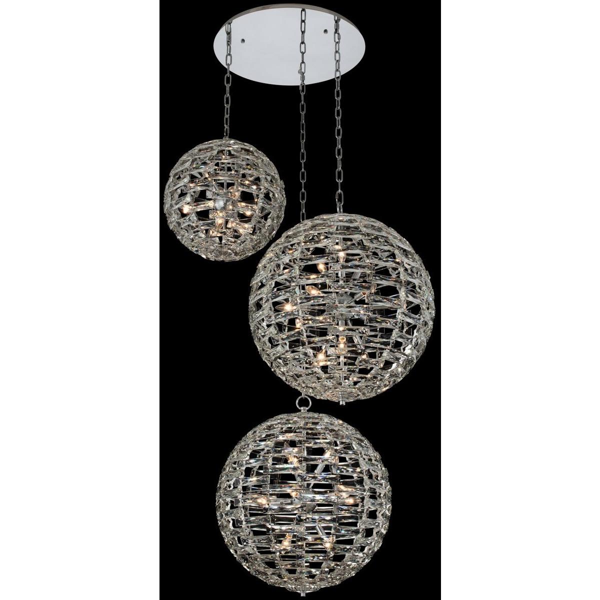 Allegri 037253-010-FR001 Alta 33 Light 46 inch Polished Chrome Pendant Foyer Ceiling Light