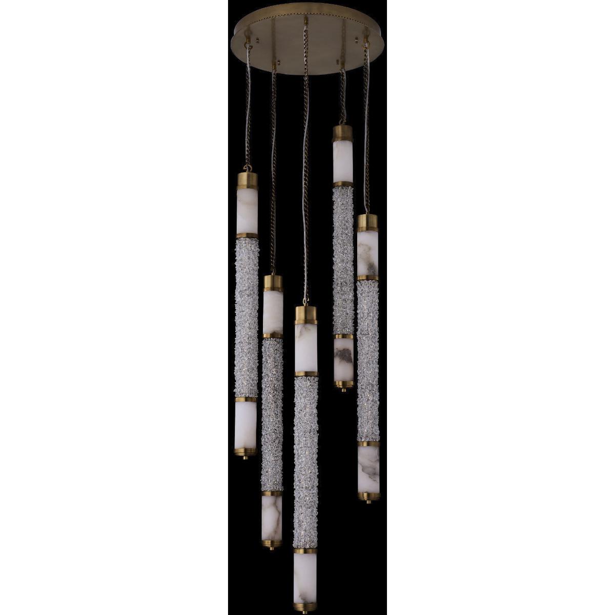 Allegri 041951-062-FR001 Tubo 24 inch True Brass Foyer Light Ceiling Light