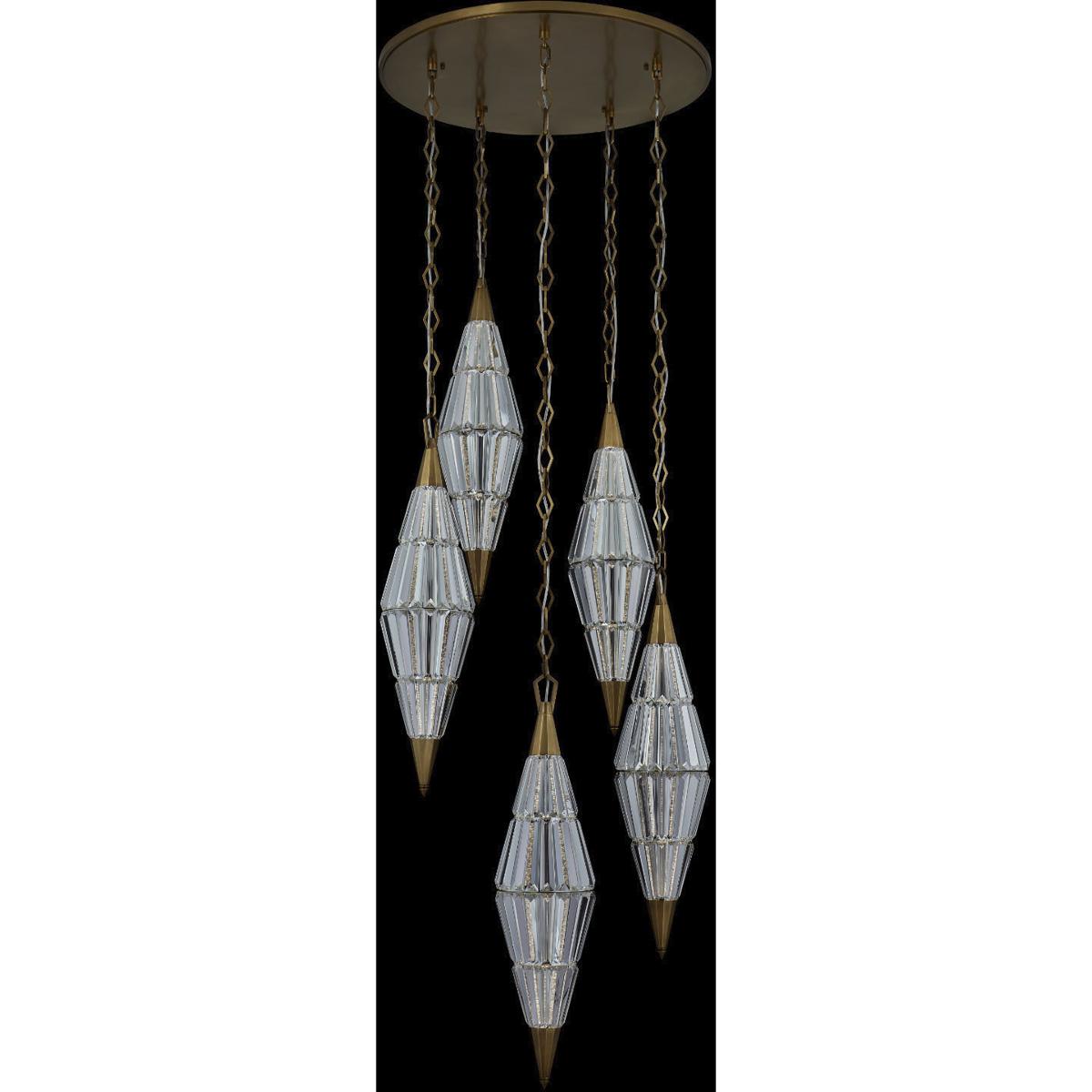 Allegri 043757-062-FR001M Allungato 30 inch True Brass Pendant Ceiling Light