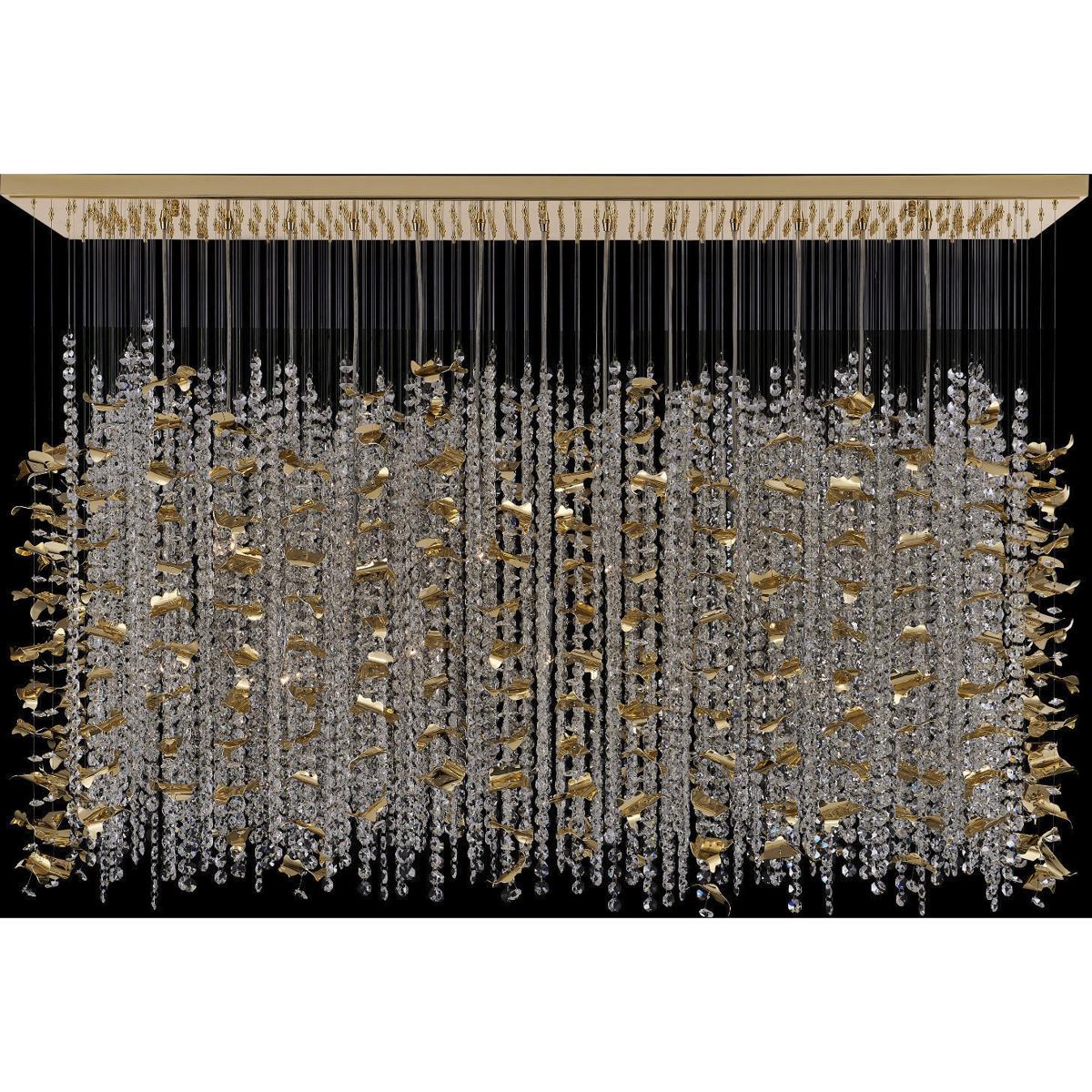 Allegri 047241-018-FR001 Floating 13 Light 15 inch 18K Gold Semi Flush Mount Ceiling Light