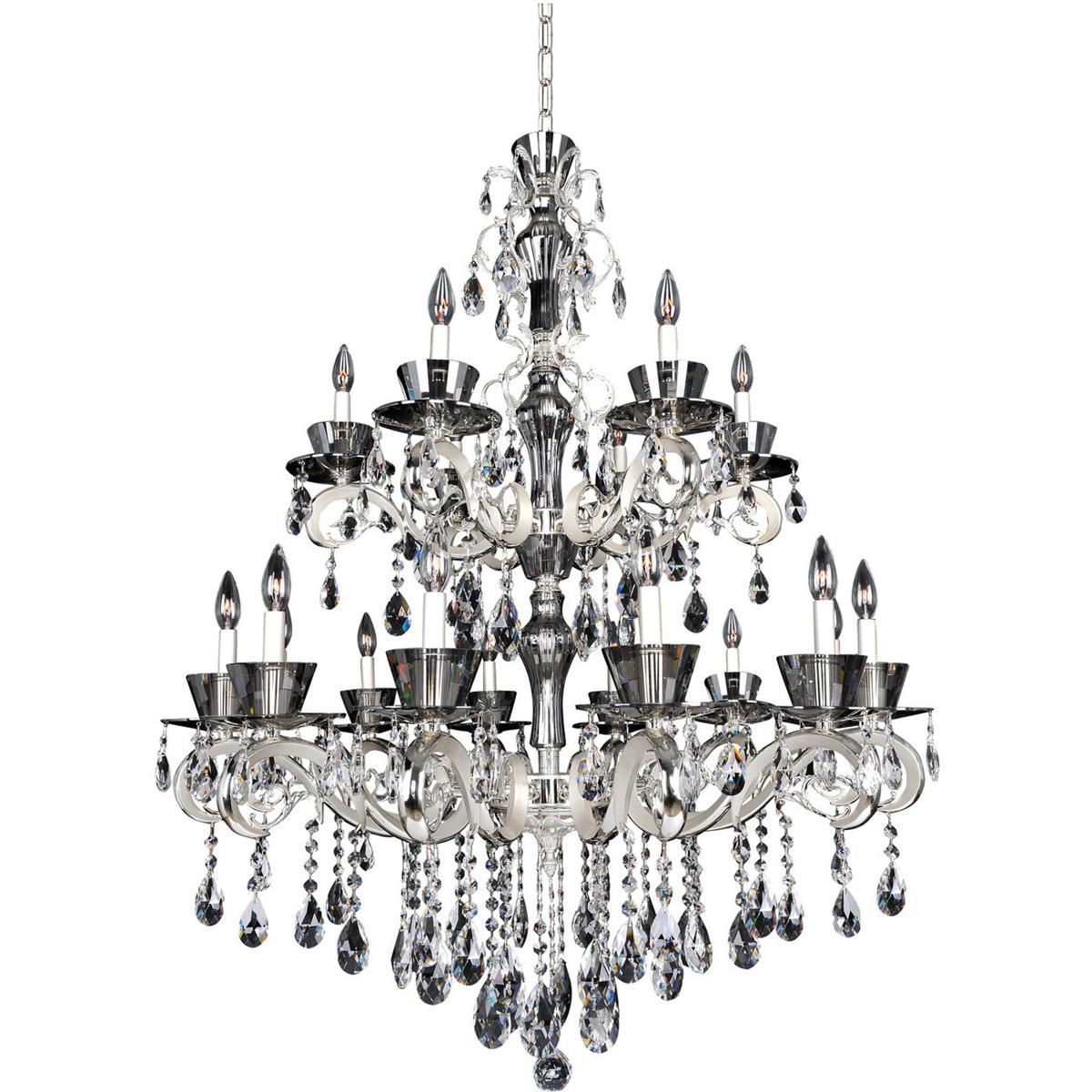 Allegri Locatelli 18-Light Chandelier - Two-Tone Silver, Clear | 10097-017-FR001