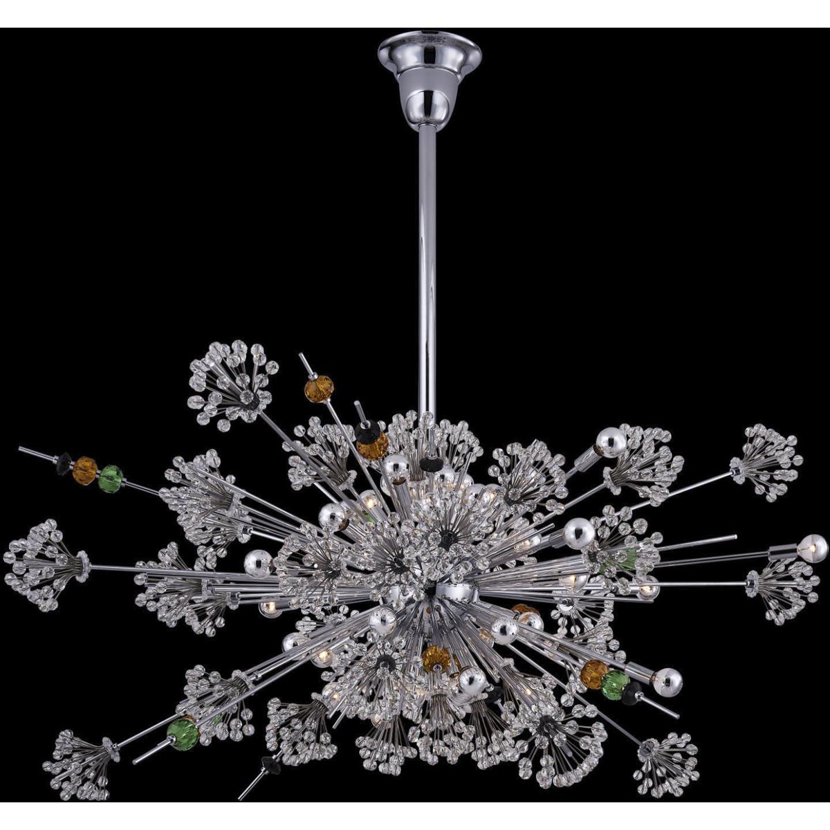 Allegri 11636-010-FRMULTI Constellation 46 Light 60 inch Polished Chrome Pendant Ceiling Light in Constellation Colorata