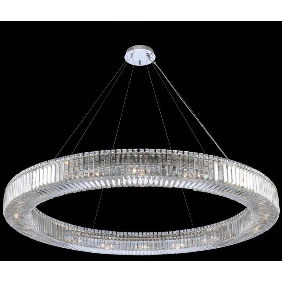 Allegri 11713-010-FR001 Rondelle 18 Light 60 inch Polished Chrome Pendant Ceiling Light