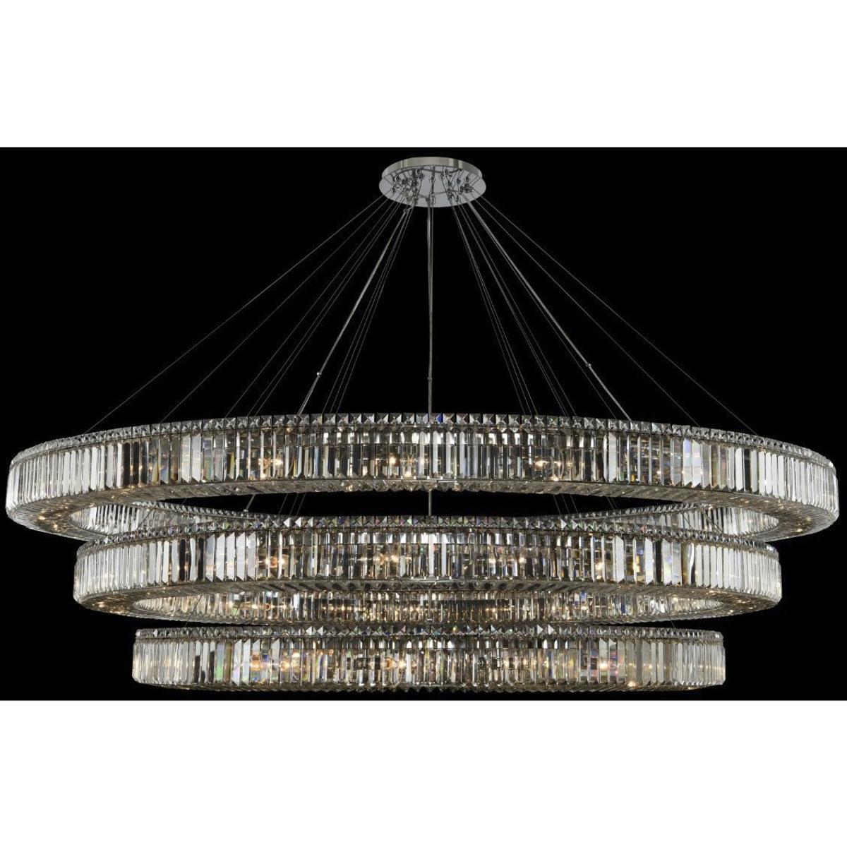 Allegri 11715-010-FR001 Rondelle 62 Light 84 inch Chrome Pendant Ceiling Light