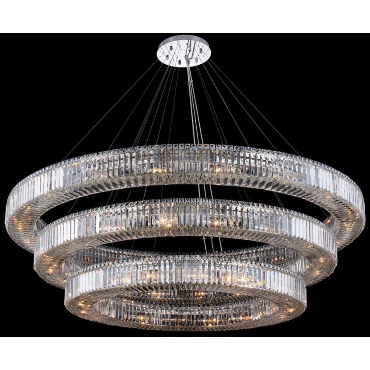 Allegri 11723-010-FR001 Rondelle 56 Light 72 inch Polished Chrome Pendant Ceiling Light