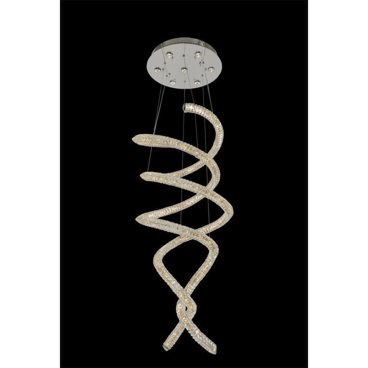 Allegri 11807-010-FR001 Ravina LED 24 inch Chrome Flush Mount Ceiling Light in Firenze Clear