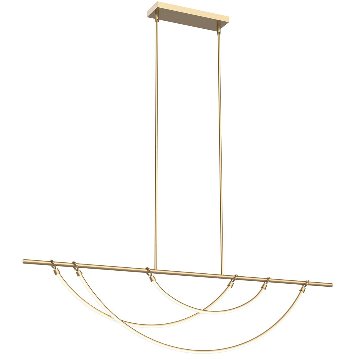 Alora LP317460VB-UNV-010 Aryas LED 60 inch Vintage Brass Linear Pendant Ceiling Light