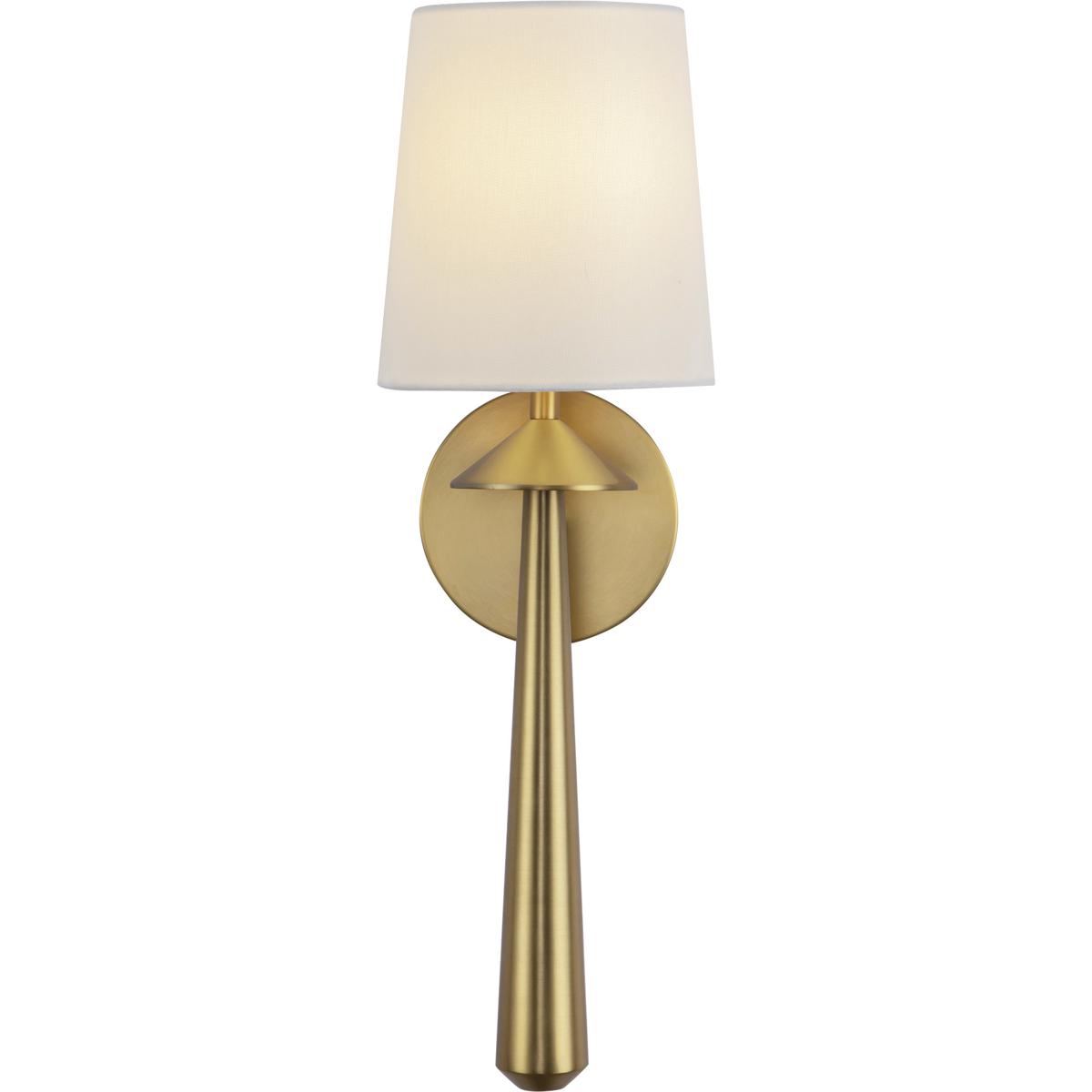 Alora WV497106BGWL Alora Mood Bridgette 1 Light 6.13 inch Brushed Gold and White Linen Wall/Vanity Light Wall Light in Linen Shade
