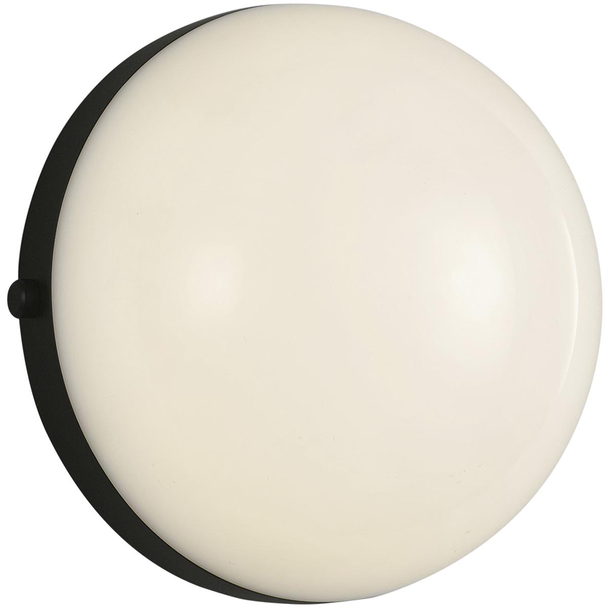 Alora Globo 7-in Brushed Damp-Rated Dimmable Led Wall/Vanity Light - Matte black