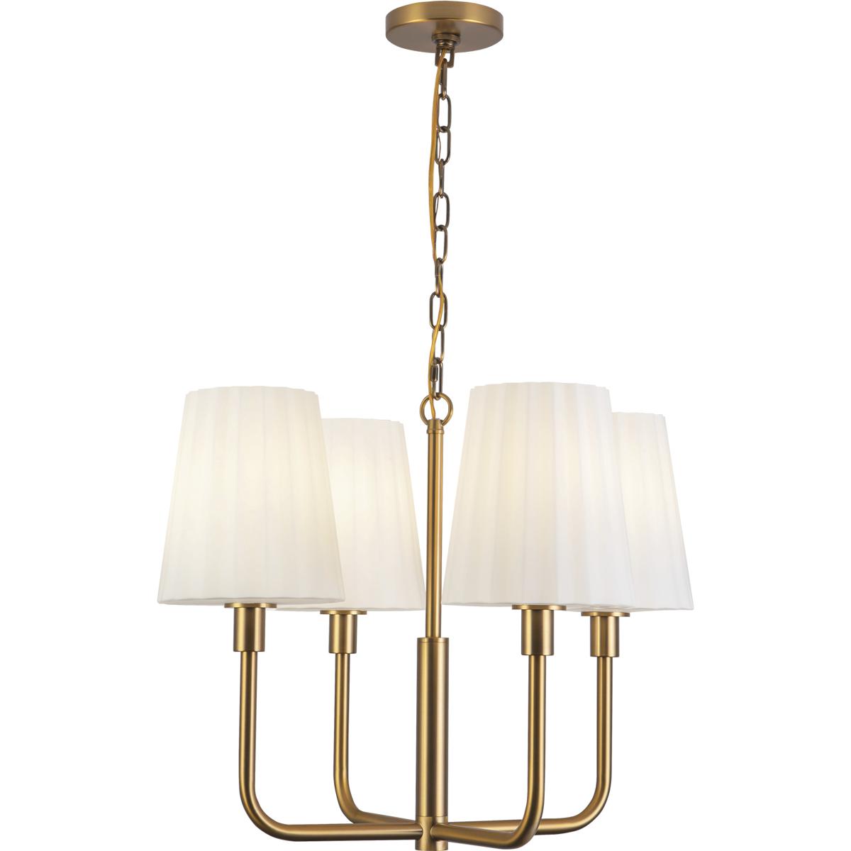 Alora CH628423AGOP Alora Mood Plisse 4 Light 225 inch Aged Gold Chandelier Ceiling Light