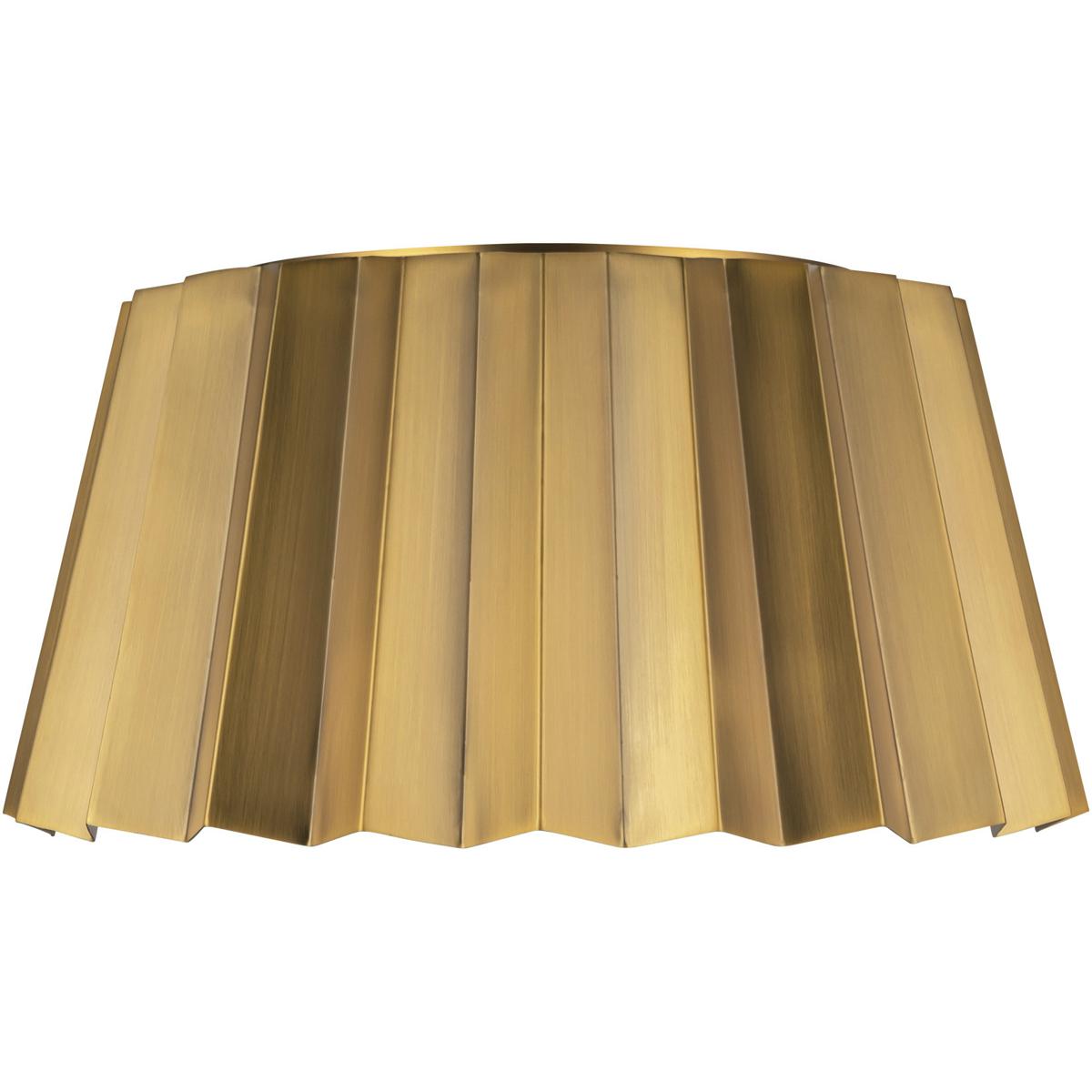Alora FM528514AG Alora Mood Plisse 2 Light 1413 inch Aged Gold Flush Mount Ceiling Light