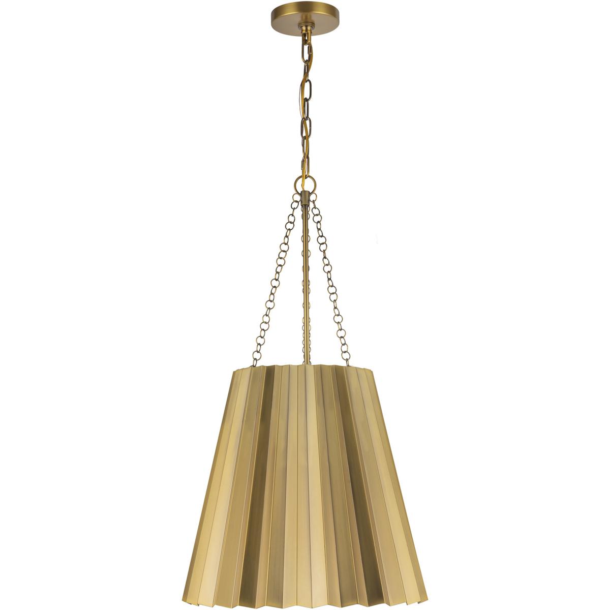 Alora PD528116AG Alora Mood Plisse 1 Light 16 inch Aged Gold Pendant Ceiling Light