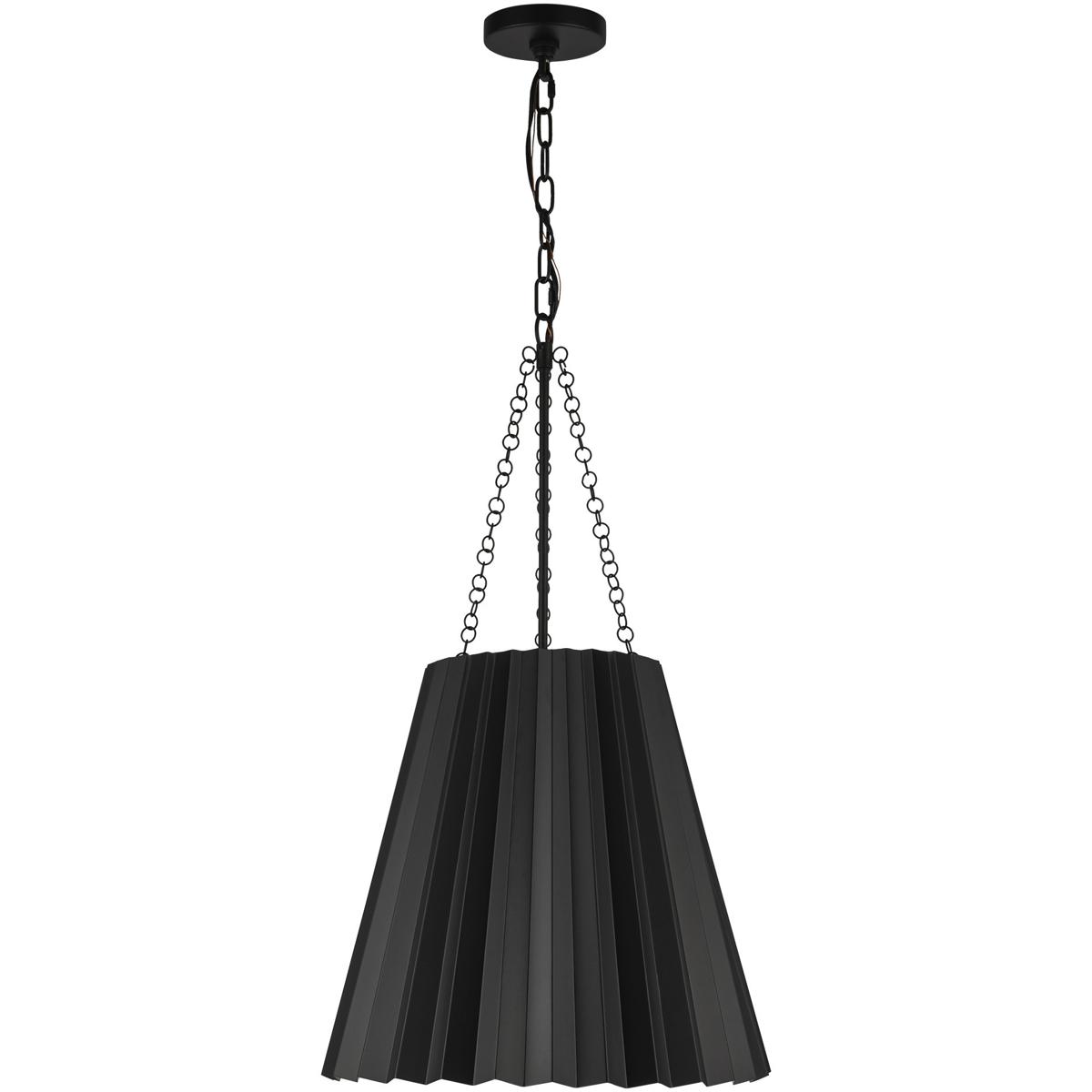 Alora PD528116MB Alora Mood Plisse 1 Light 16 inch Matte Black Pendant Ceiling Light