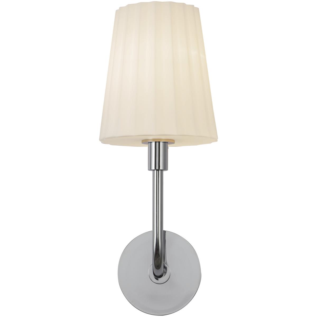 Alora Mood Plisse Wall Light  ChromeOpal Glass 7 x 18  WV628107CHOP