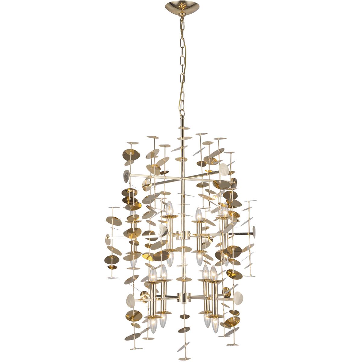 Alora CH340041PB Yukari 16 Light 30.38 inch Polished Brass Chandelier Ceiling Light