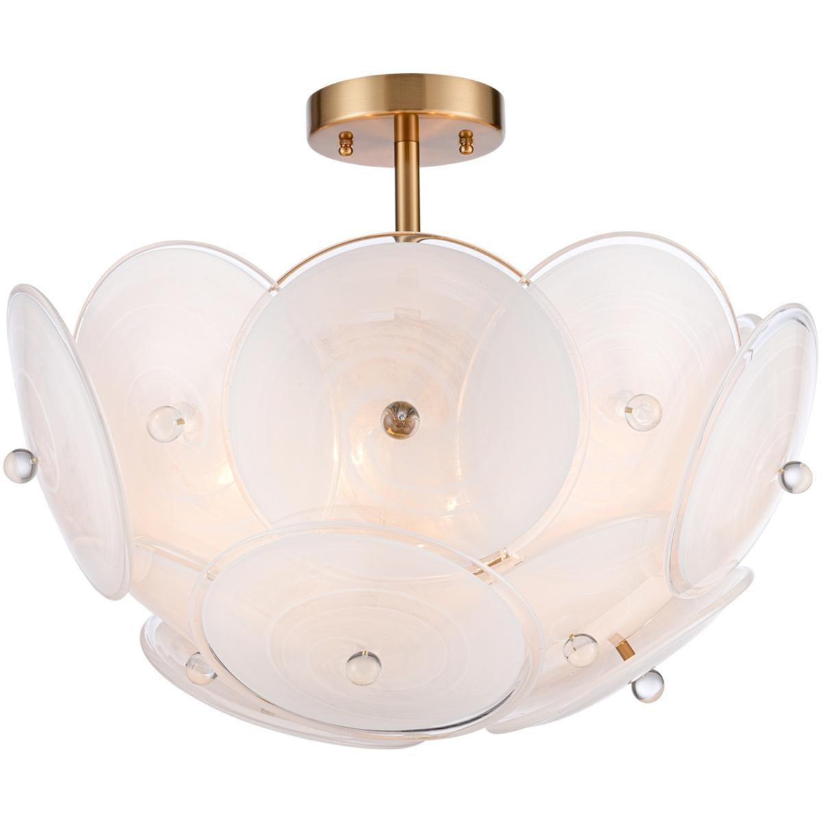 Arabela Lighting 85123-6 Tallulah 6 Light 24 inch Lacquered Gold Pendant Ceiling Light, Converts to Semi Flush