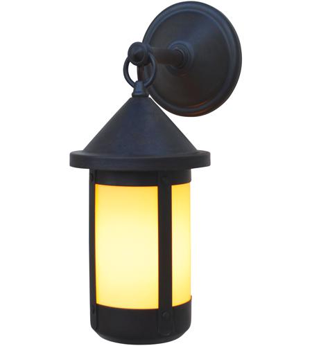Arroyo Craftsman BB-6F-BK Berkeley 1 Light 13 inch Satin Black Outdoor Wall Mount in Frosted photo