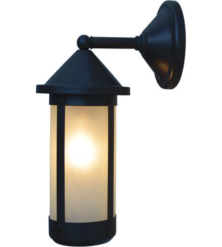 Arroyo Craftsman BB-6LWF-MB Berkeley 1 Light 14 inch Mission Brown Outdoor Wall Mount in Frosted