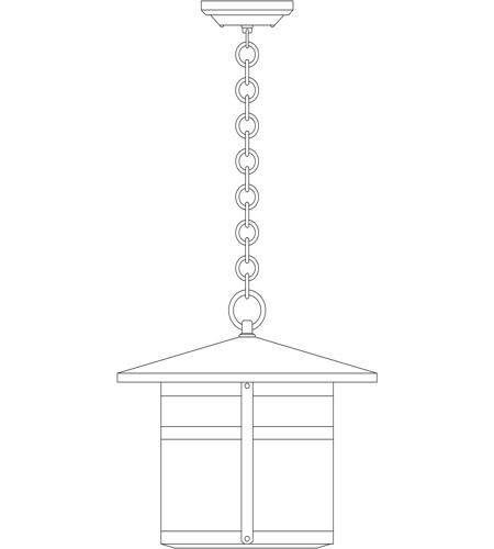 Arroyo Craftsman BH-14F-P Berkeley 1 Light 14 inch Pewter Pendant Ceiling Light in Frosted BH-14.jpg