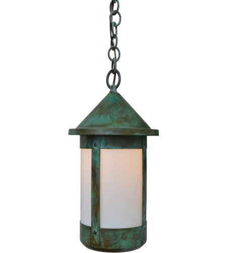 Arroyo Craftsman BH-14TLWO-RB Berkeley 1 Light 14 inch Rustic Brown Pendant Ceiling Light in White Opalescent