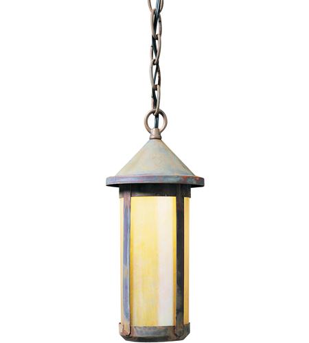 Arroyo Craftsman BH-6LM-P Berkeley 1 Light 6 inch Pewter Pendant Ceiling Light in Amber Mica